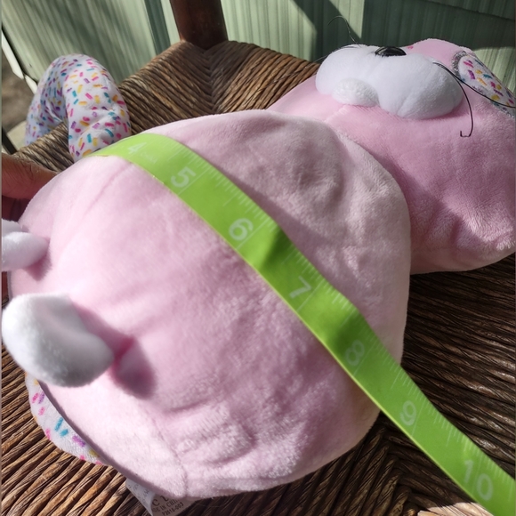 βideal toys Pink Cat Kitten Kitty Sprinkle Sitting Long tail Plush 19in - Picture 11 of 17